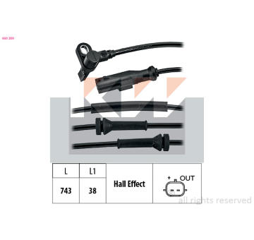 Snímač, počet otáček kol KW 460 200