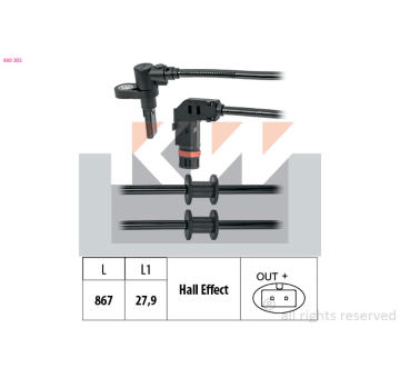 Snímač, počet otáček kol KW 460 202