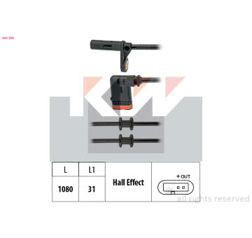 Snímač, počet otáček kol KW 460 208
