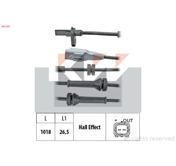 Snímač, počet otáček kol KW 460 209