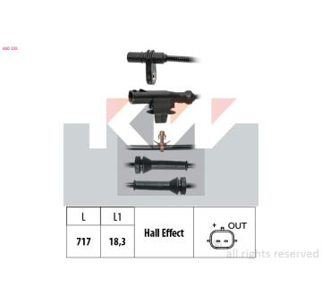 Snímač, počet otáček kol KW 460 235