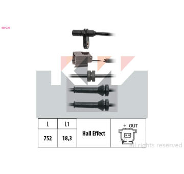 Snímač, počet otáček kol KW 460 236