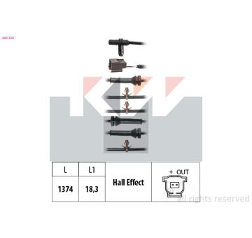 Snímač, počet otáček kol KW 460 238
