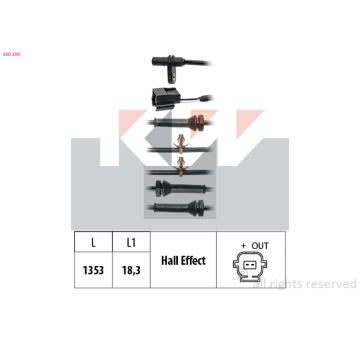 Snímač, počet otáček kol KW 460 239