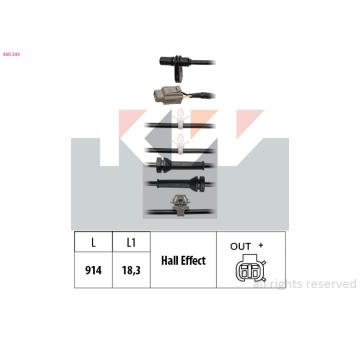 Snímač, počet otáček kol KW 460 244