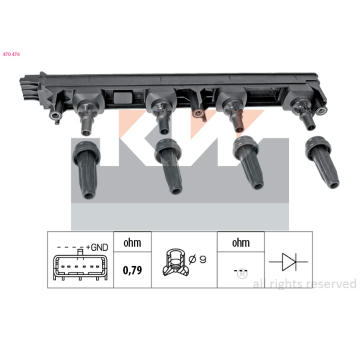 Zapalovací cívka KW 470 476