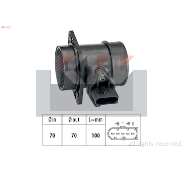 Snímač průtoku vzduchu KW 491 212