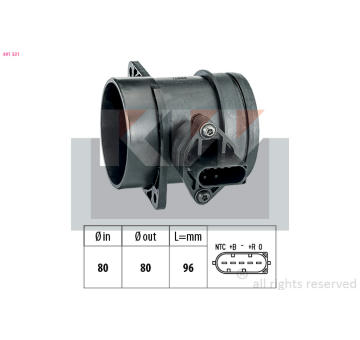 Snímač průtoku vzduchu KW 491 331