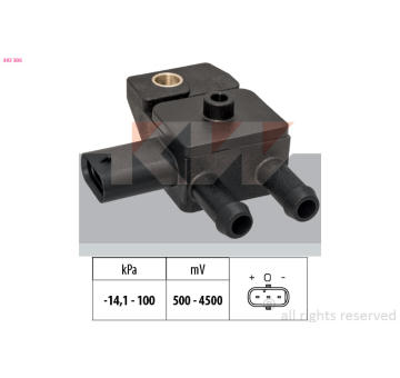 Senzor, tlak výfukového plynu KW 493 306