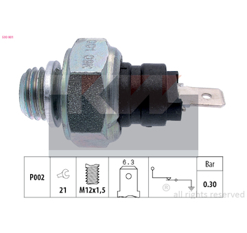 Olejový tlakový spínač KW 500 001