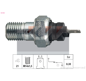 Olejový tlakový spínač KW 500 003