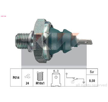 Olejový tlakový spínač KW 500 138