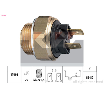 Teplotní spínač, větrák chladiče KW 550 018