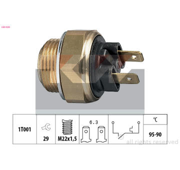 Teplotní spínač, větrák chladiče KW 550 020