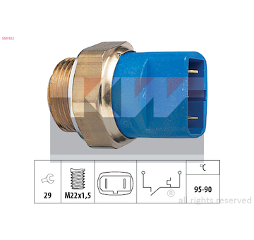 Teplotní spínač, větrák chladiče KW 550 032