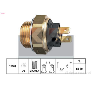 Teplotní spínač, větrák chladiče KW 550 034