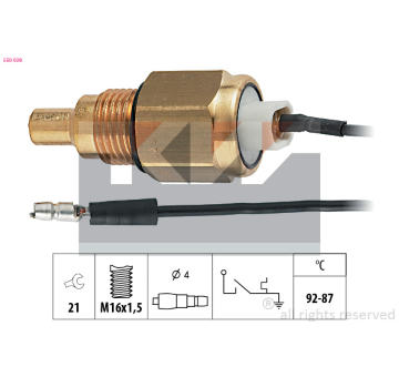 Teplotní spínač, větrák chladiče KW 550 039