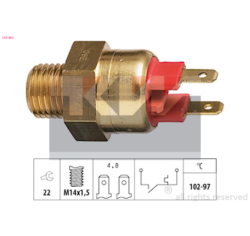 Teplotní spínač, větrák chladiče KW 550 063