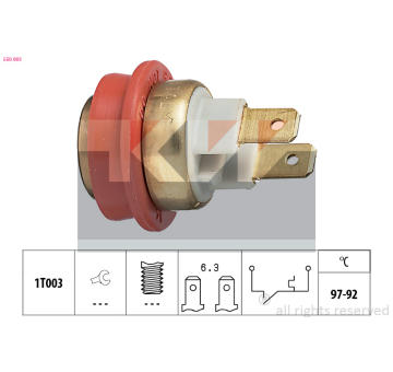 Teplotní spínač, větrák chladiče KW 550 093