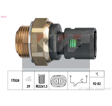 Teplotní spínač, větrák chladiče KW 550 128