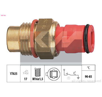 Teplotní spínač, větrák chladiče KW 550 156