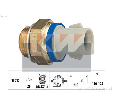 Teplotní spínač, větrák chladiče KW 550 165