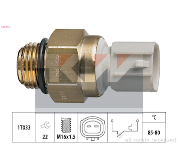 Teplotní spínač, větrák chladiče KW 550 173