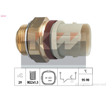 Teplotní spínač, větrák chladiče KW 550 197