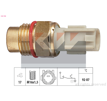 Teplotní spínač, větrák chladiče KW 550 198