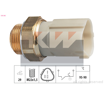 Teplotní spínač, větrák chladiče KW 550 262