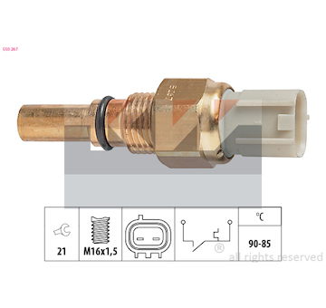 Teplotní spínač, větrák chladiče KW 550 267