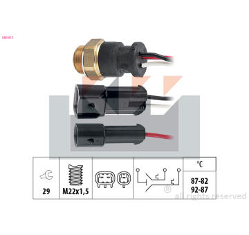 Teplotní spínač, větrák chladiče KW 550 611
