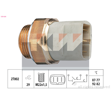 Teplotní spínač, větrák chladiče KW 550 626