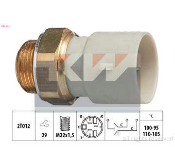 Teplotní spínač, větrák chladiče KW 550 632
