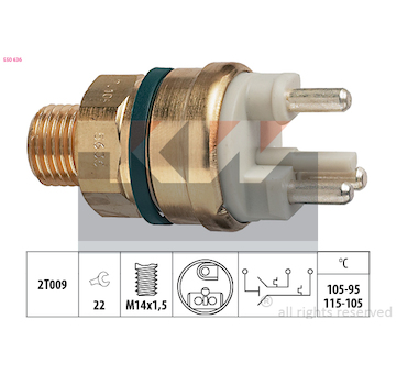 Teplotní spínač, větrák chladiče KW 550 636