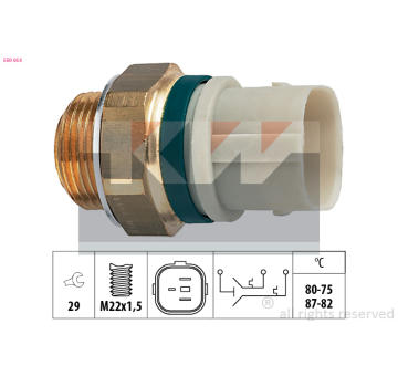 Teplotní spínač, větrák chladiče KW 550 654