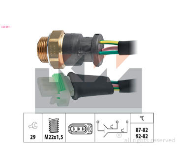 Teplotní spínač, větrák chladiče KW 550 661