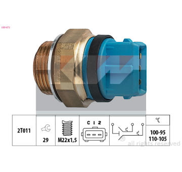 Teplotní spínač, větrák chladiče KW 550 672
