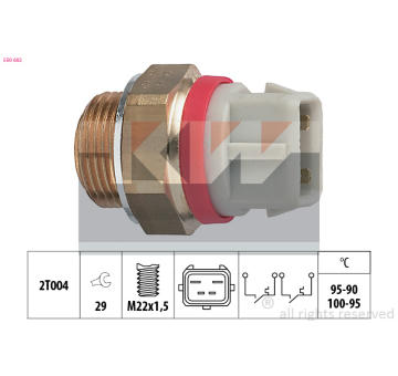 Teplotní spínač, větrák chladiče KW 550 682