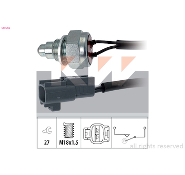 Spínač, světlo zpátečky KW 560 260