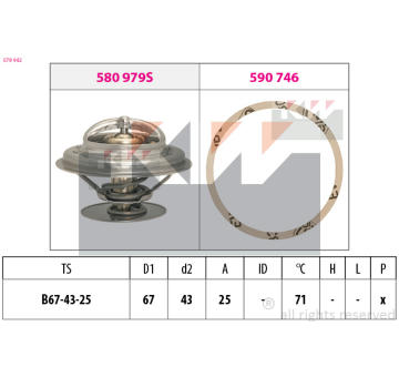 Termostat, chladivo KW 579 942