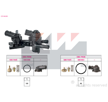 Termostat, chladivo KW 579 962KK