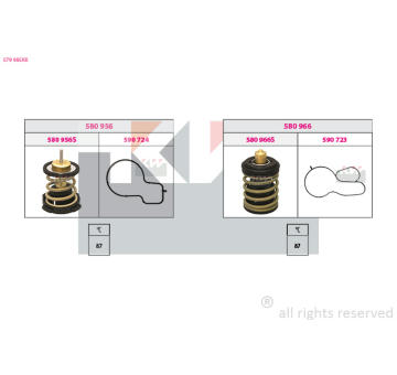Termostat, chladivo KW 579 985KK