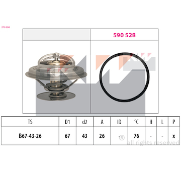 Termostat, chladivo KW 579 996