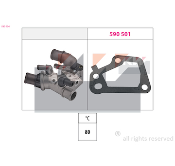 Termostat, chladivo KW 580 104