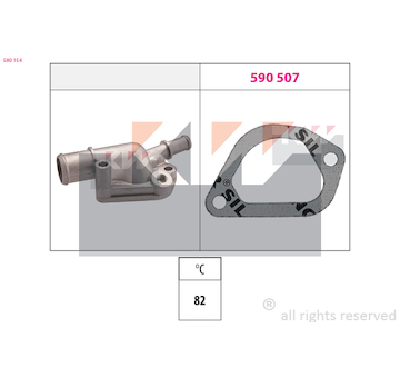 Termostat, chladivo KW 580 154