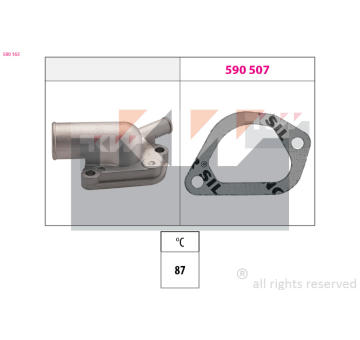 Termostat, chladivo KW 580 163