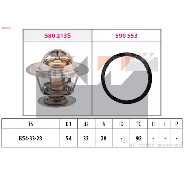 Termostat, chladivo KW 580 213