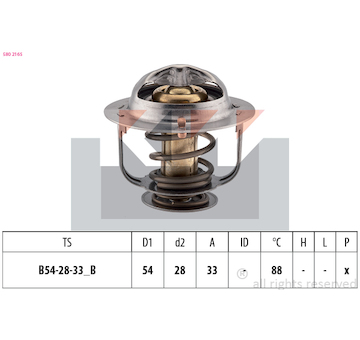 Termostat, chladivo KW 580 216S