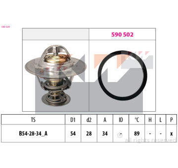 Termostat, chladivo KW 580 220